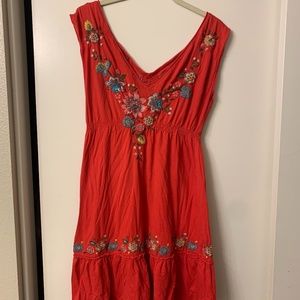 Johnny Was Senorita Red Dress